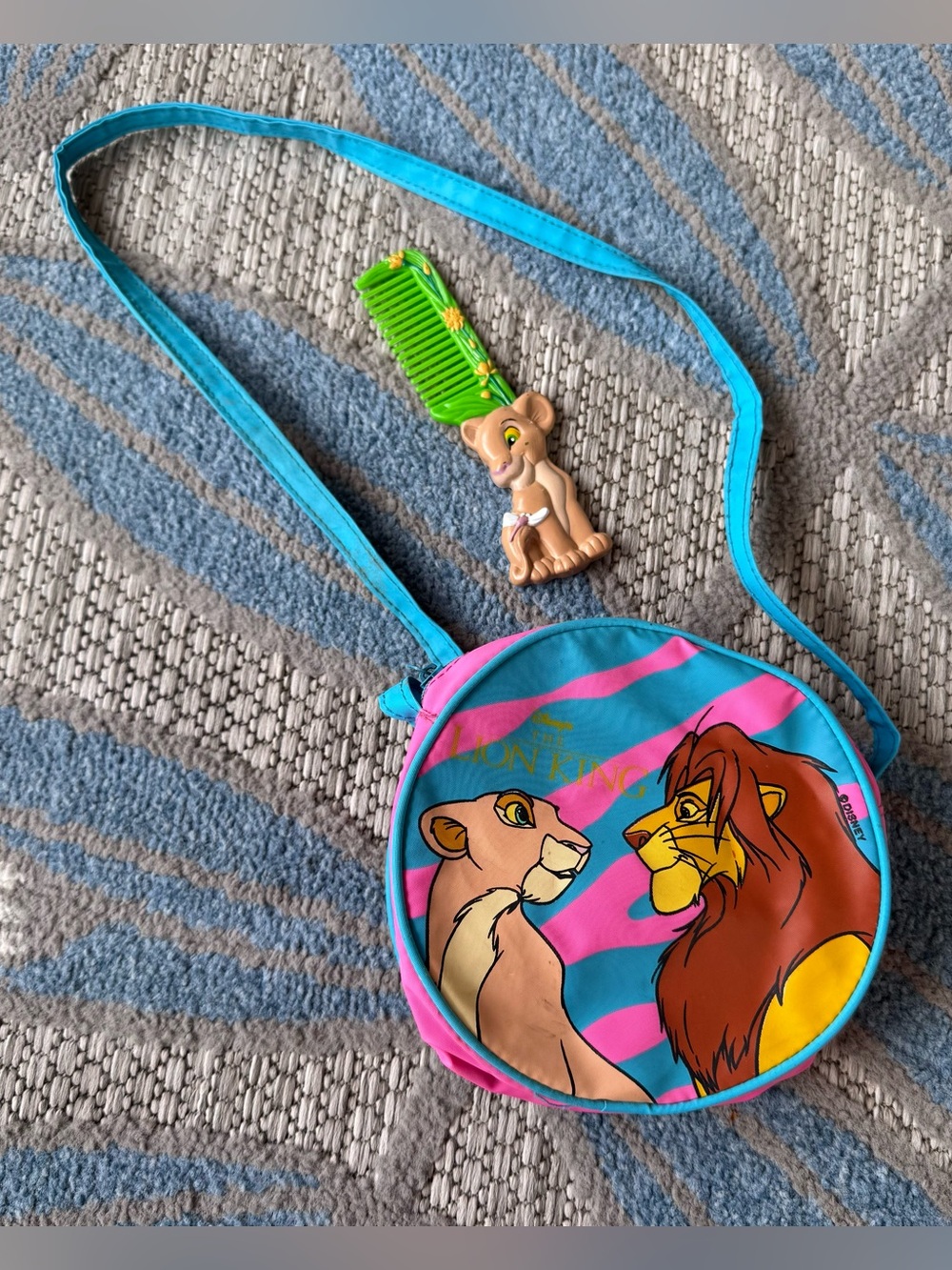 Disney Lion King Vintage 90s Crossbody Bag and Plastic‎ Comb Nala Simba